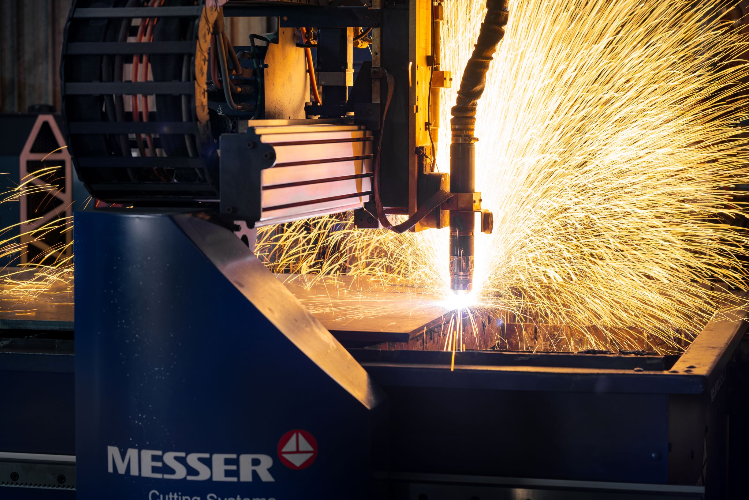 CNC Plasma Cutter in action